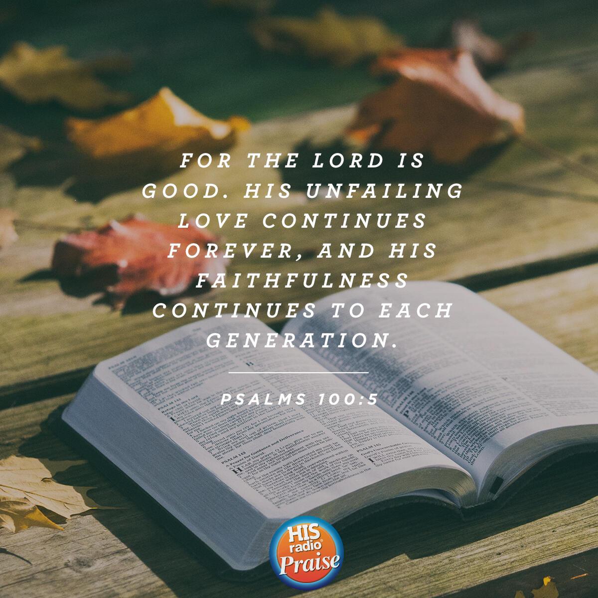 Psalms 100:5 - Verse of the Day