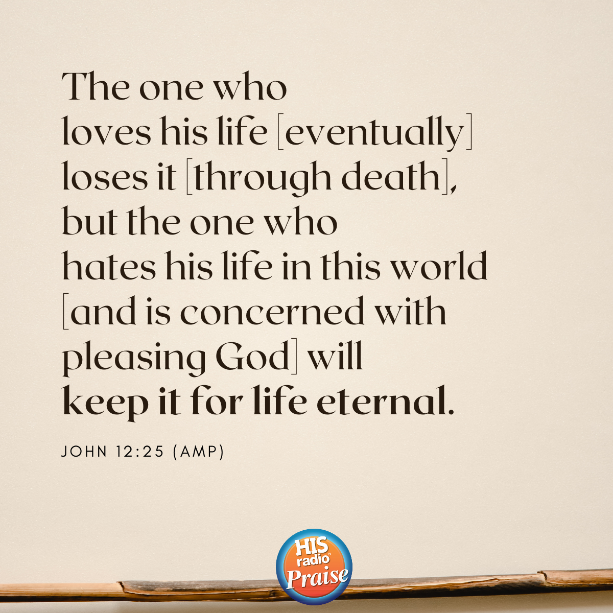 John 12:25 - Verse of the Day
