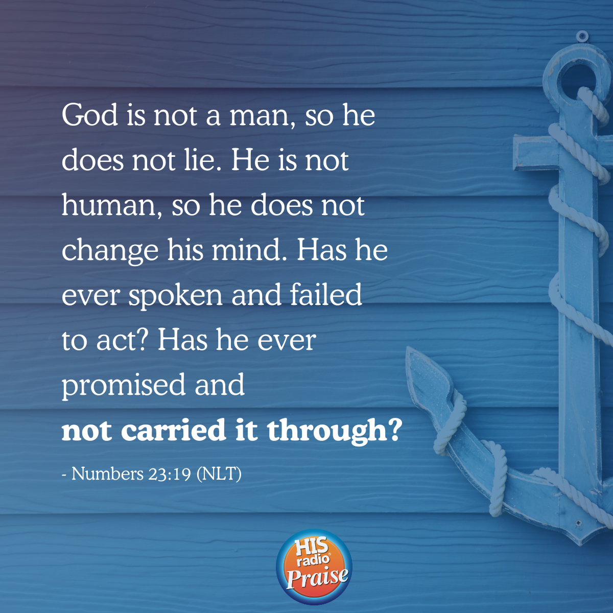 Numbers 23:19 - Verse of the Day