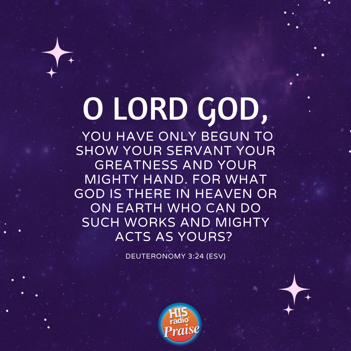 Deuteronomy 3:24 - Verse of the Day
