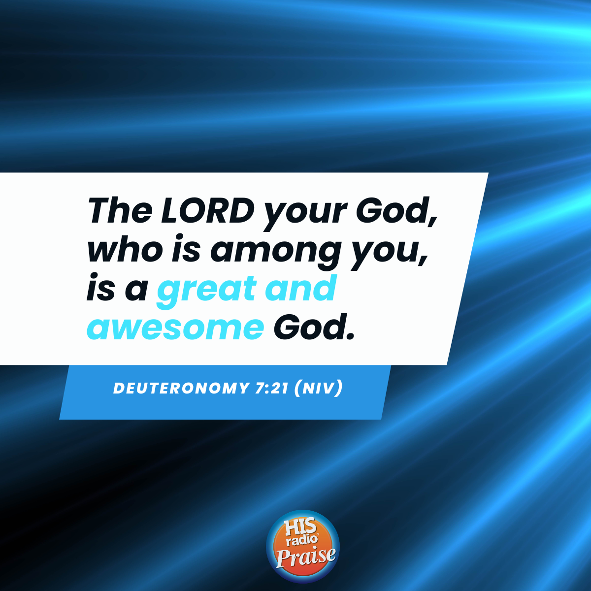 Deuteronomy 7:21 - Verse of the Day