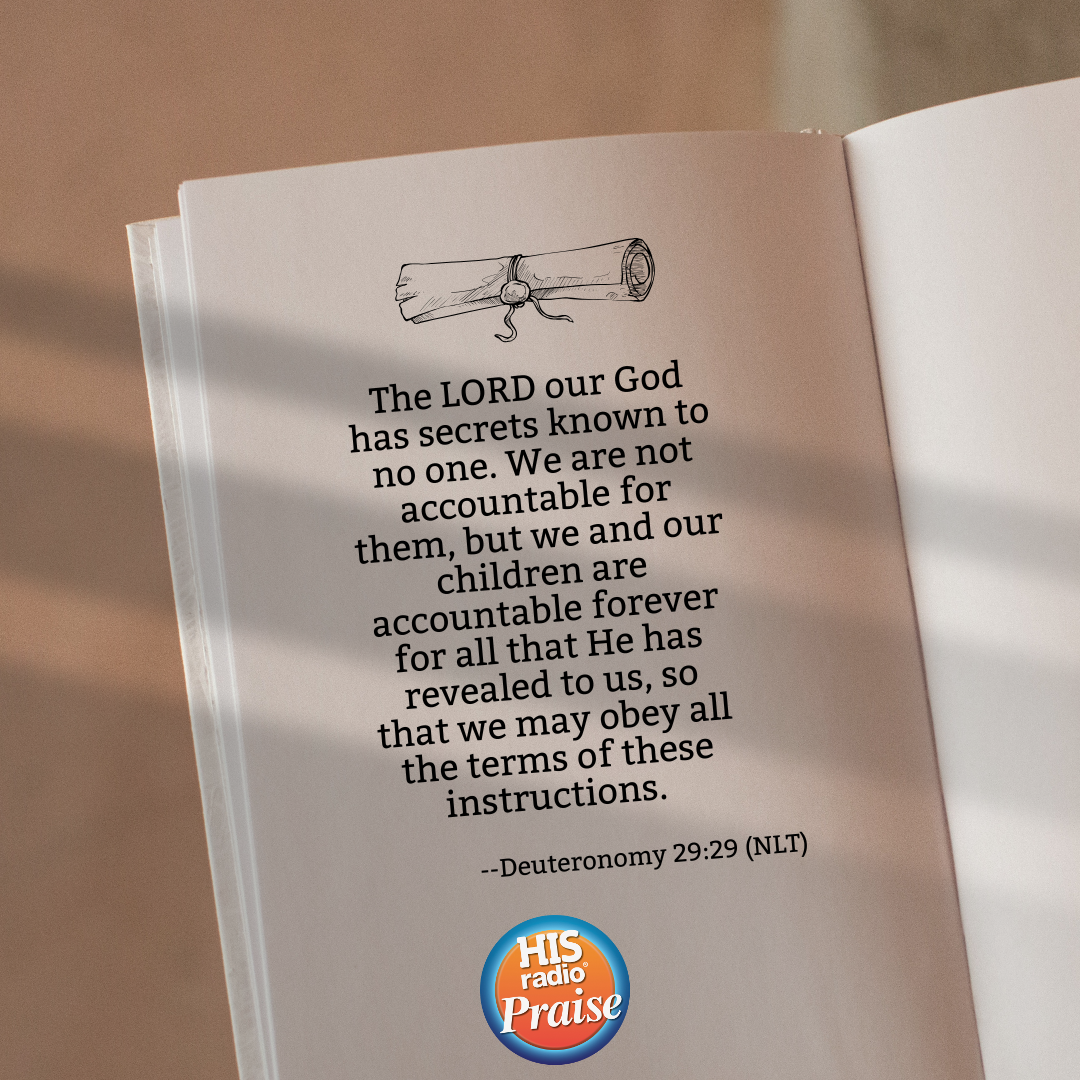 Deuteronomy 29:29 - Verse of the Day