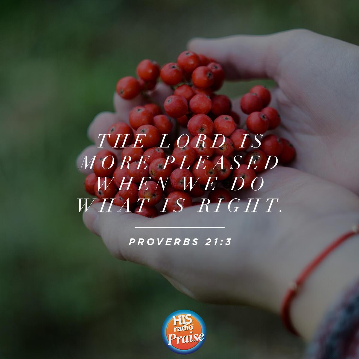 Proverbs 21:3 - Verse of the Day