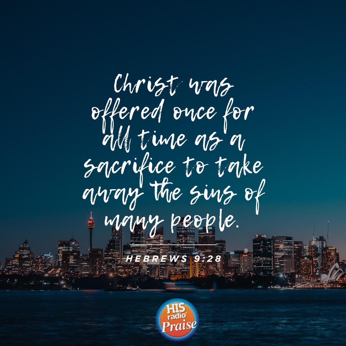 Hebrews 9:28 - Verse of the Day