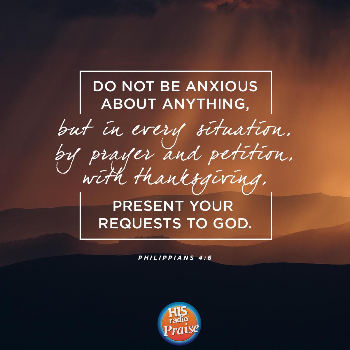 Philippians 4:6 - Verse of the Day