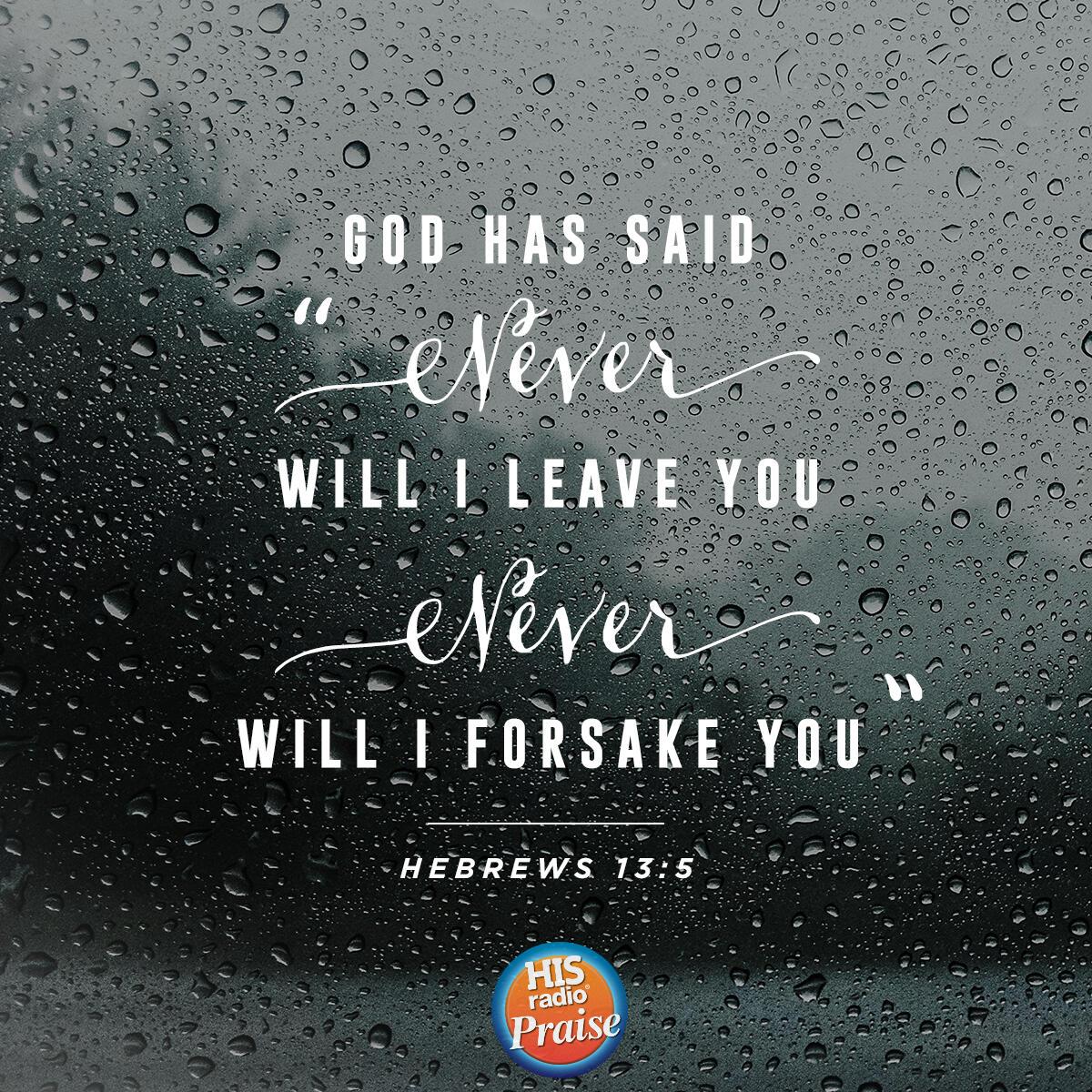 Hebrews 13:5 - Verse of the Day