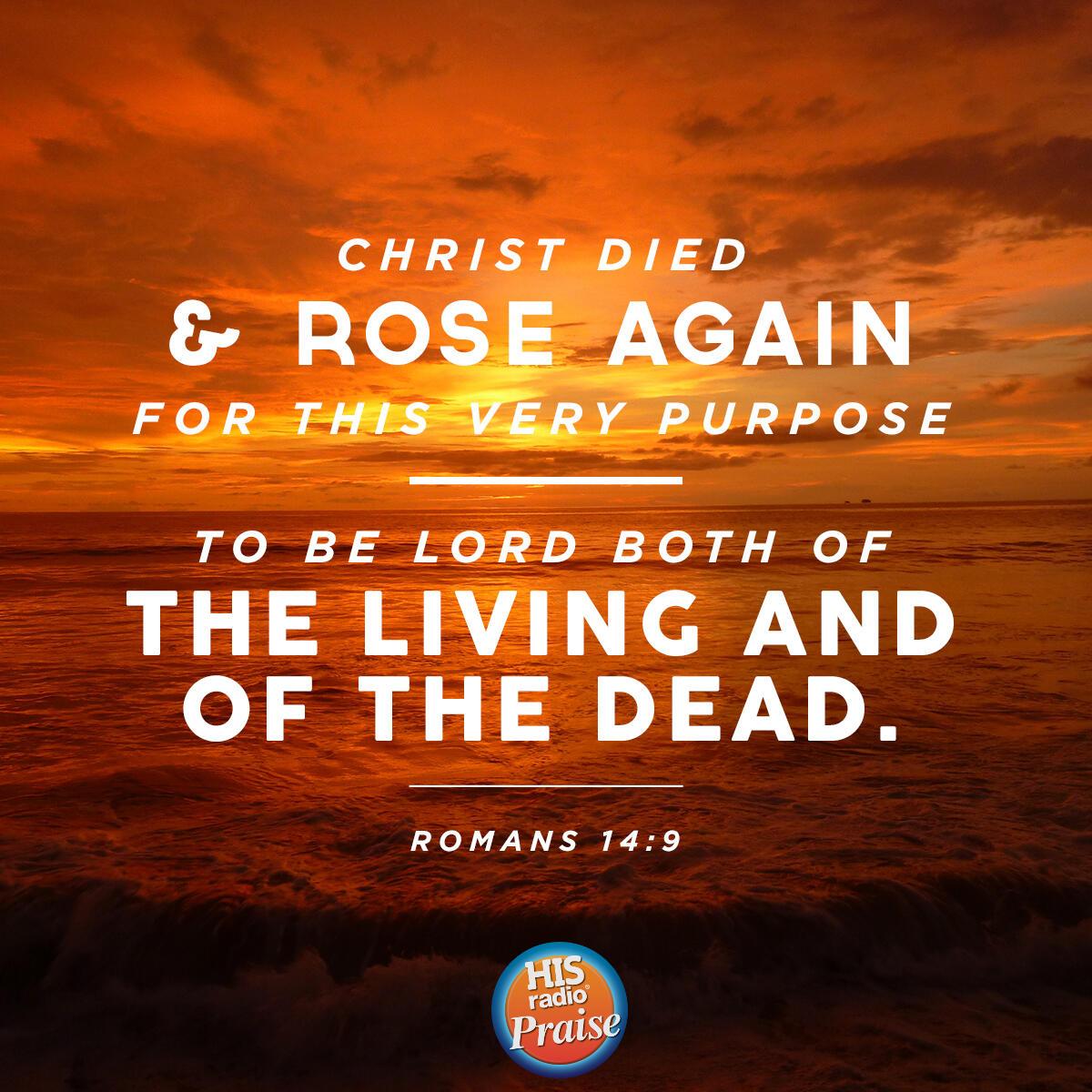 Romans 14:9 - Verse of the Day