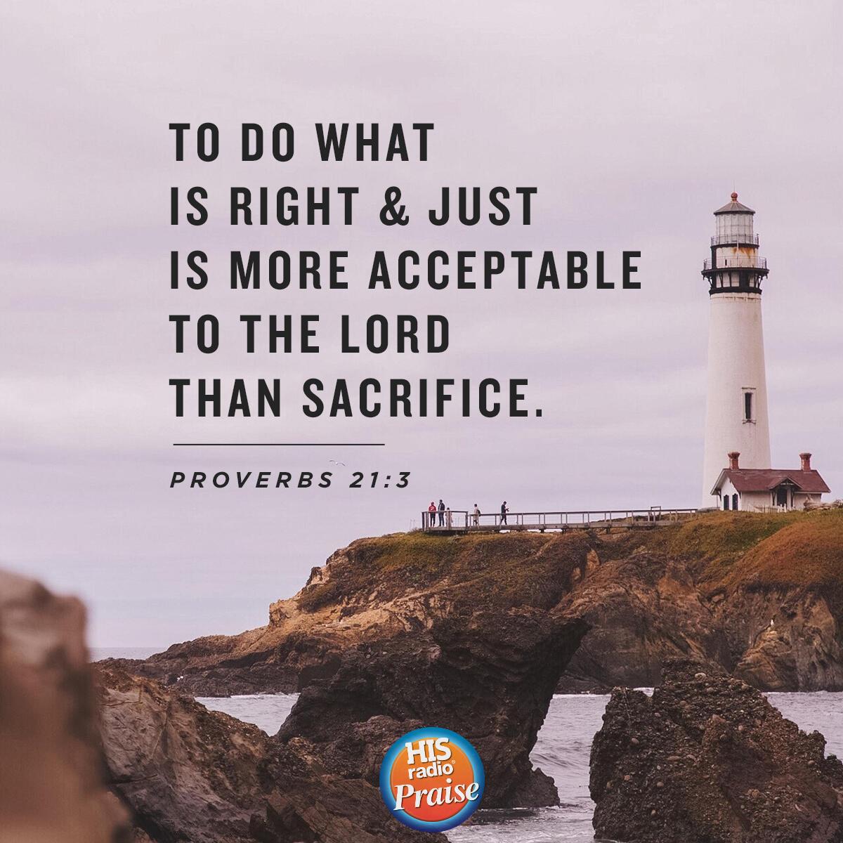 Proverbs 21:3 - Verse of the Day