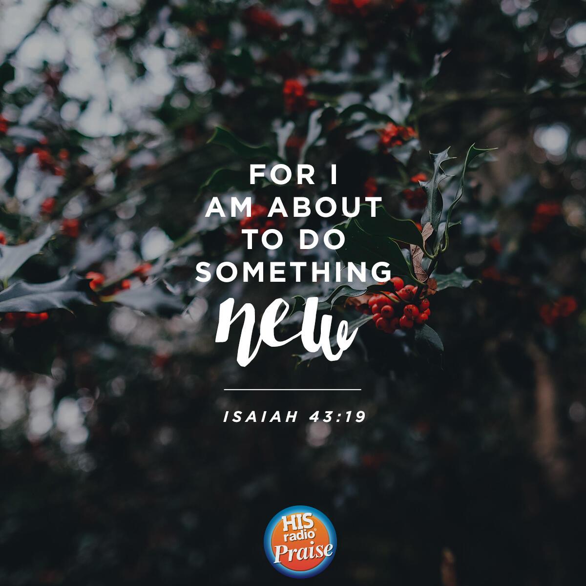 Isaiah 43:19 - Verse of the Day