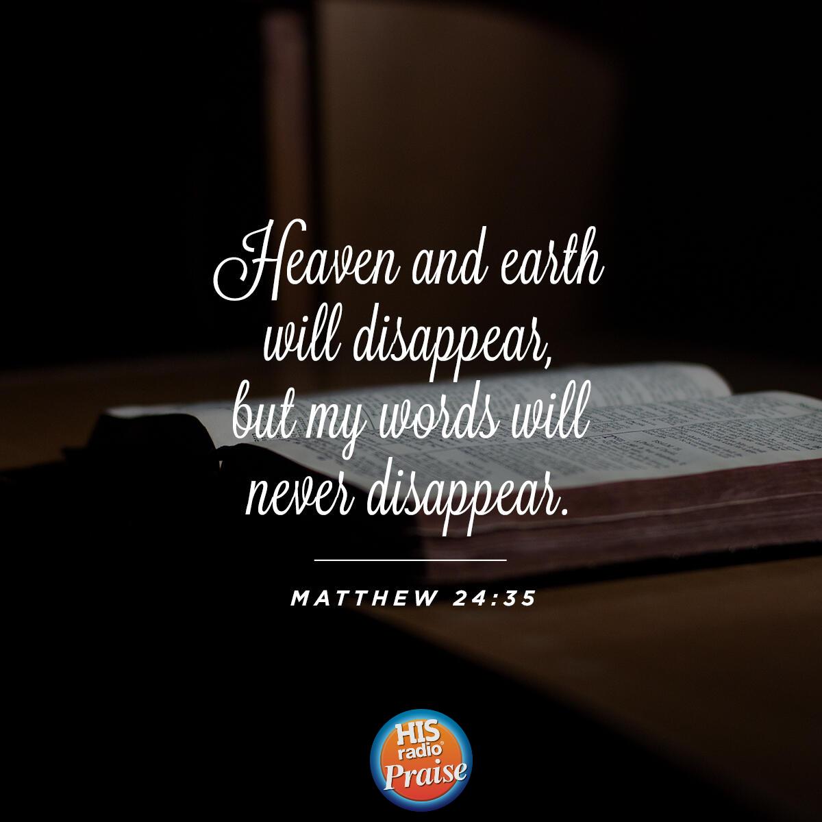 Matthew 24:35 - Verse of the Day