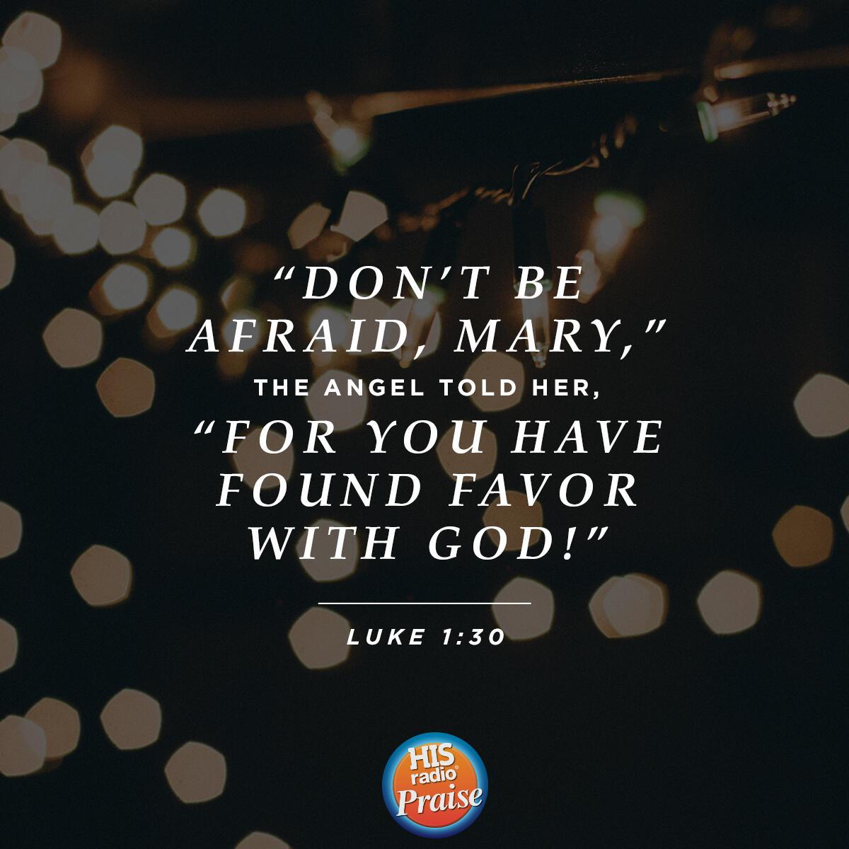 Luke 1:30 - Verse of the Day