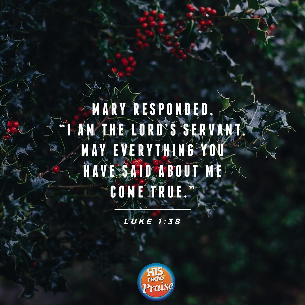 Luke 1:38 - Verse of the Day
