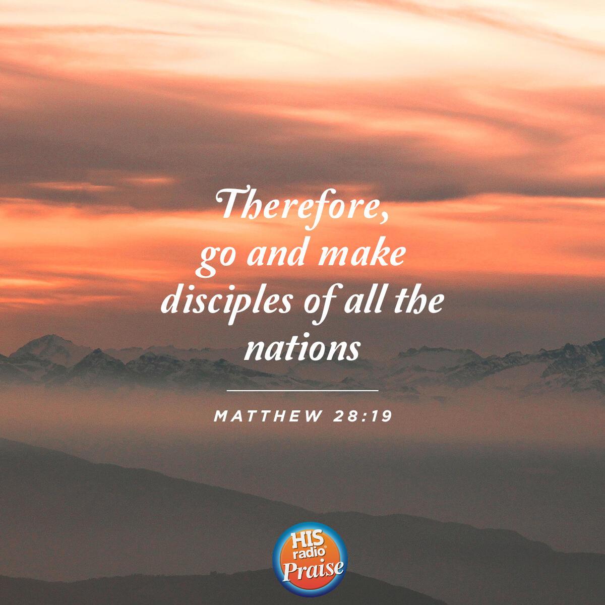 Matthew 28:19 - Verse of the Day