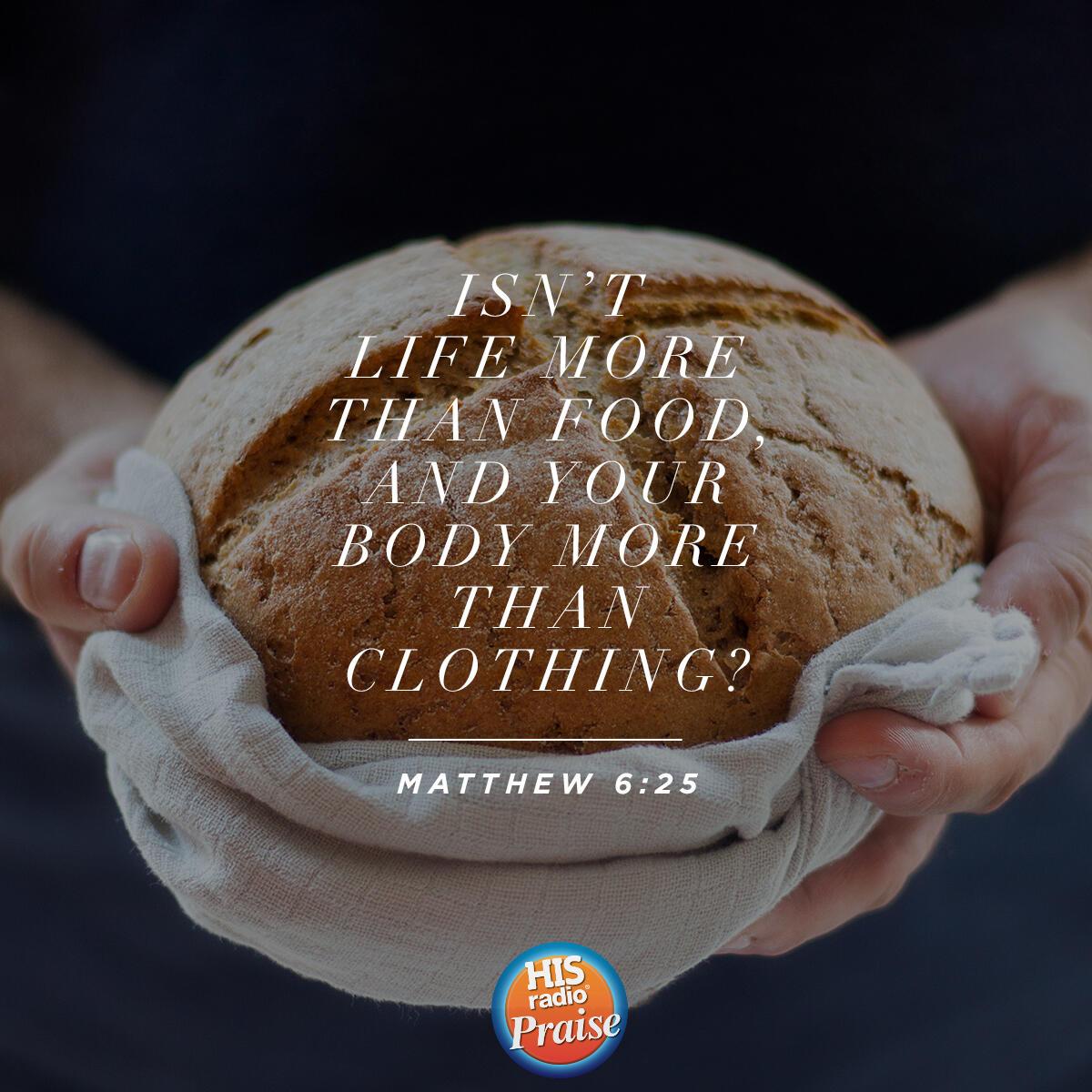 Matthew 6:25 - Verse of the Day