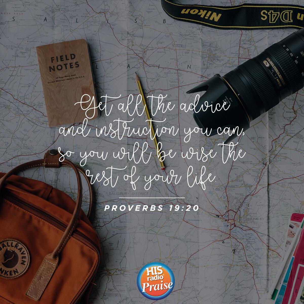 Proverbs 19:20 - Verse of the Day