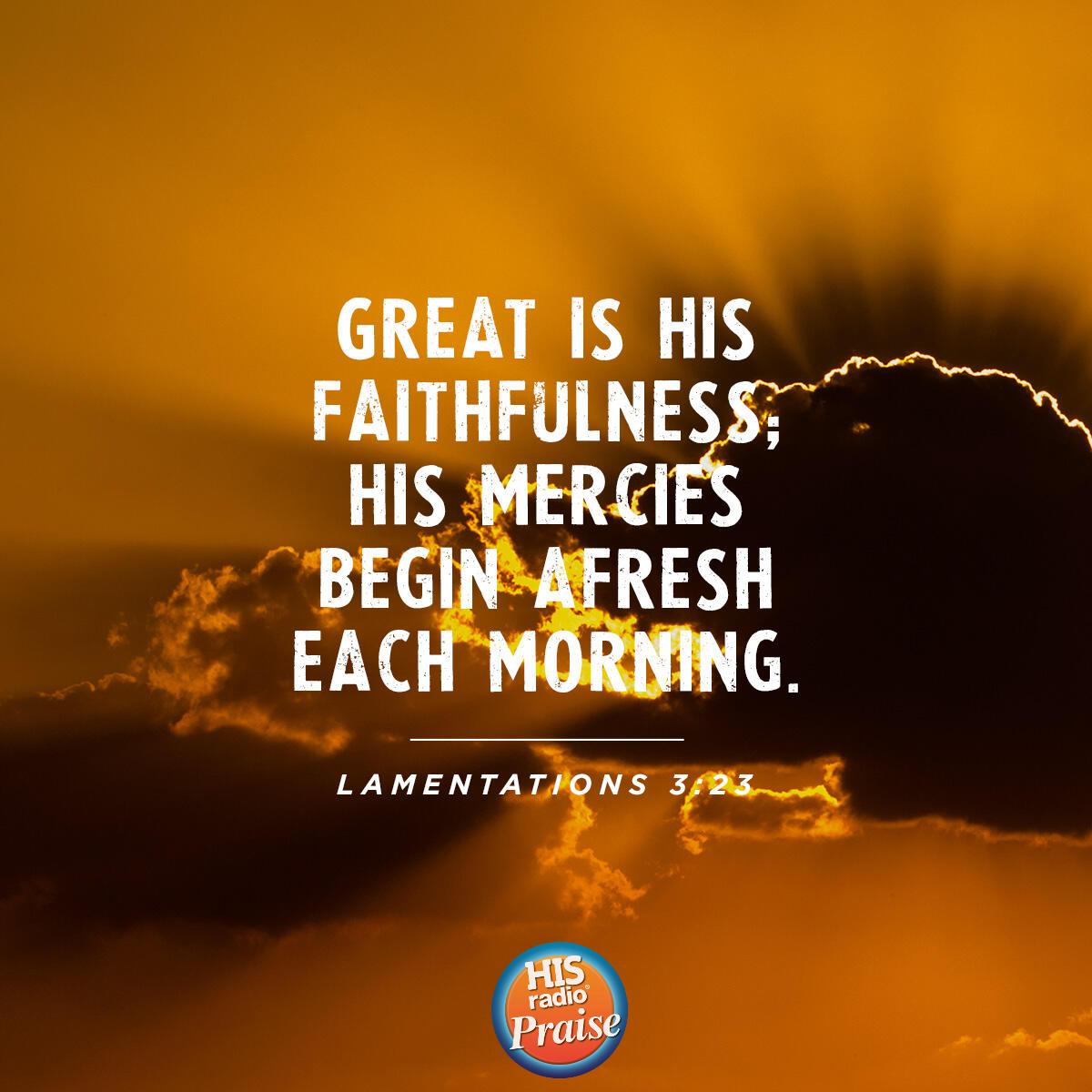 Lamentations 3: 23 - Verse of the Day