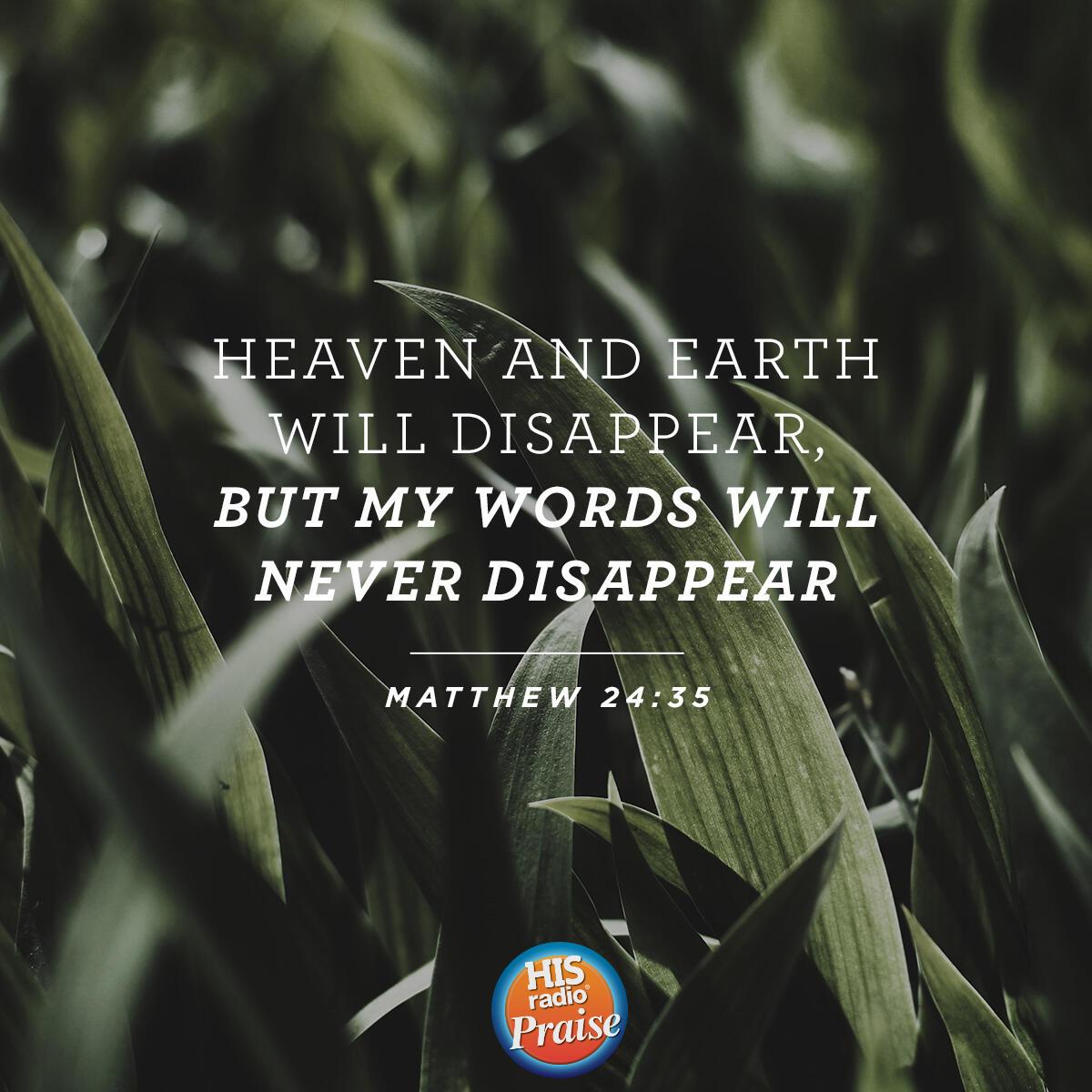 Matthew 24:35 - Verse of the Day
