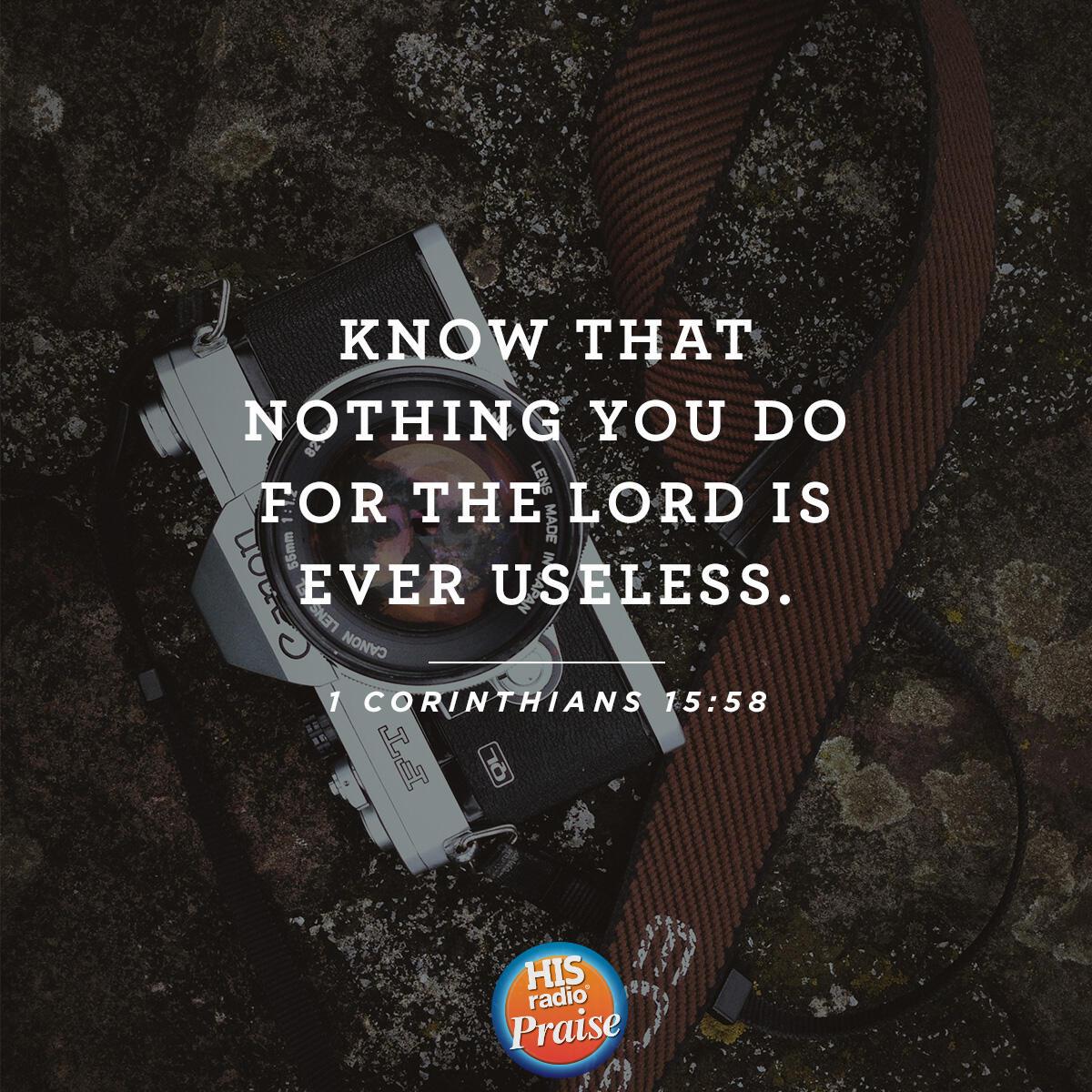 1 Corinthians 15:58 - Verse of the Day