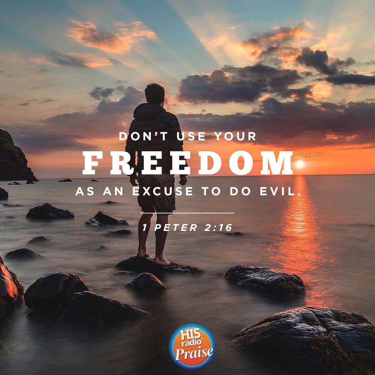 1 Peter 2: 16 - Verse of the Day