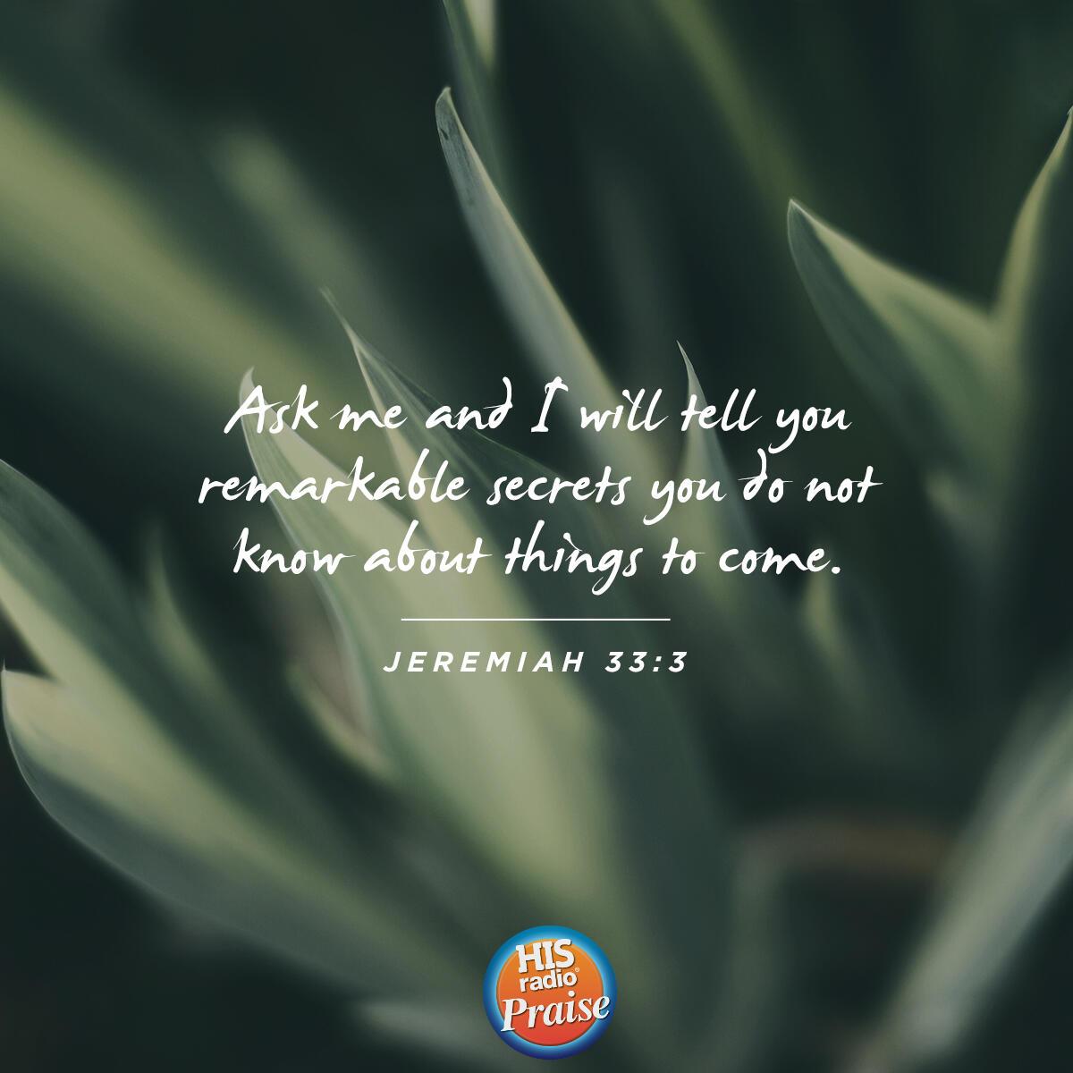 Jeremiah 33:3 - Verse of the Day