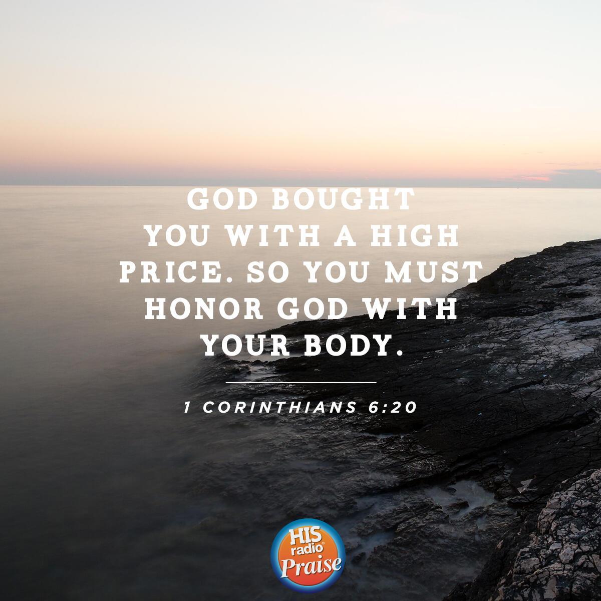 1 Corinthians 6:20 - Verse of the Day