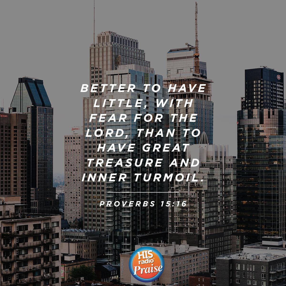 Proverbs 15:16 - Verse of the Day
