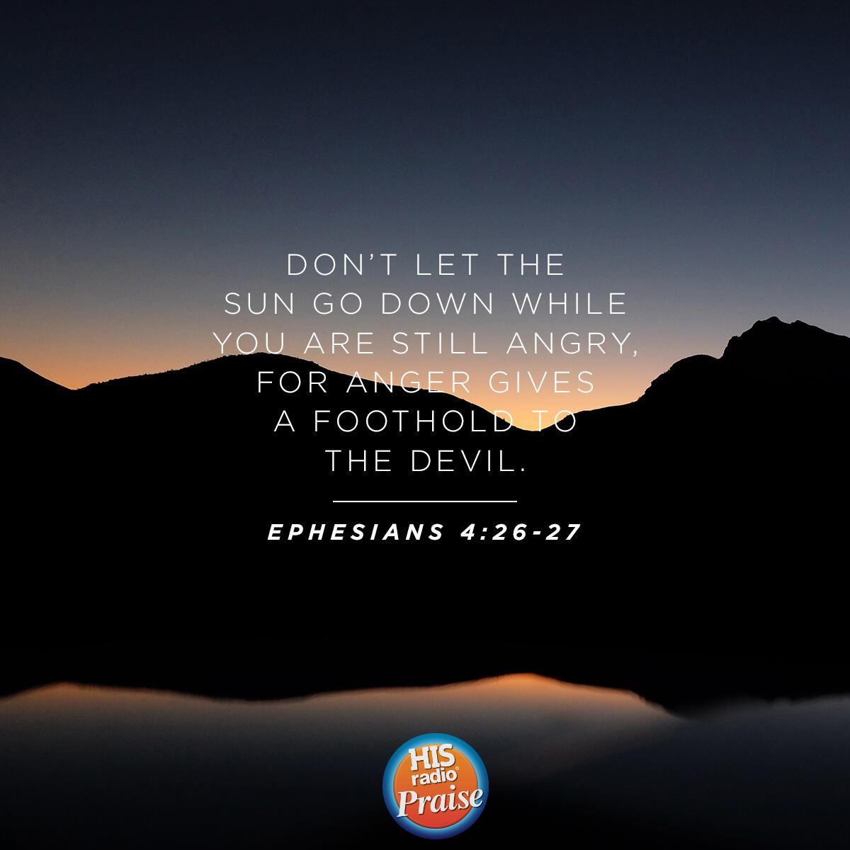 Ephesians 4:26-27 - Verse of the Day