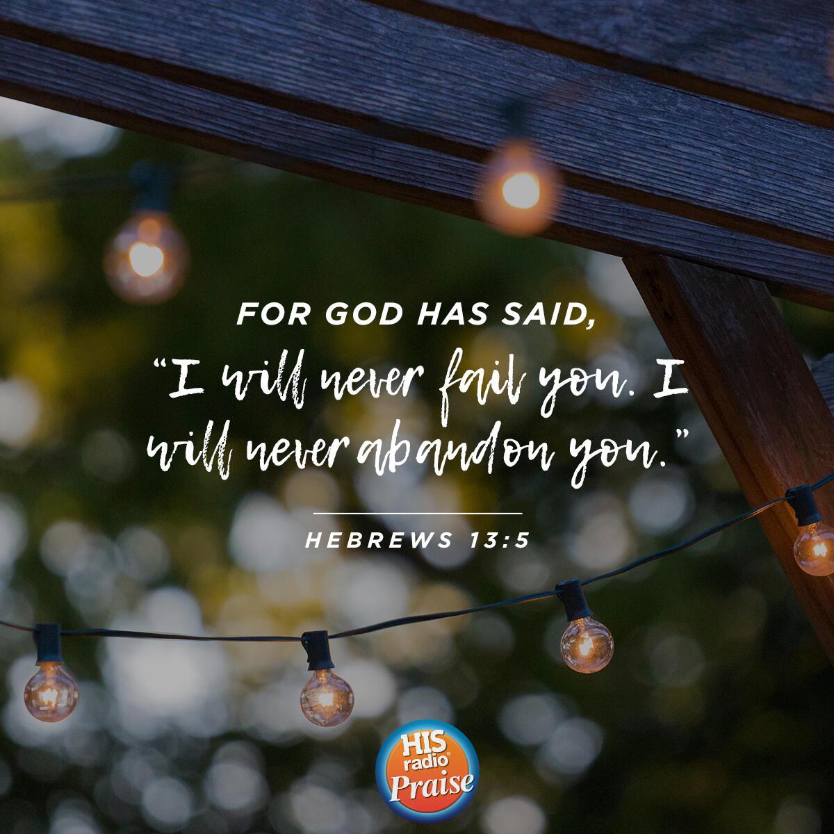 Hebrews 13:5 - Verse of the Day