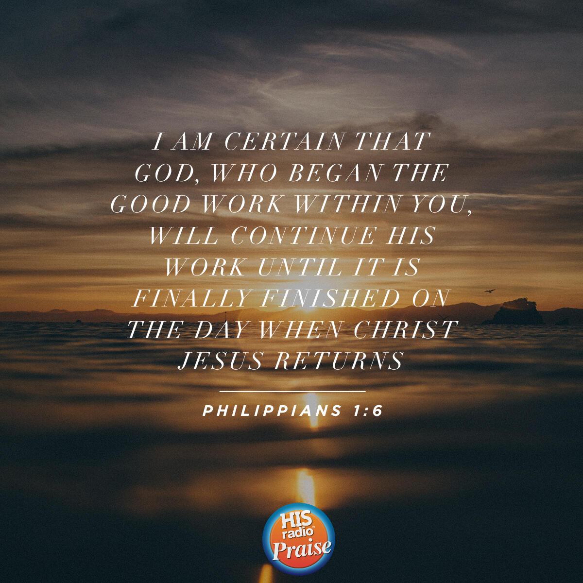 Philippians 1:6 - Verse of the Day