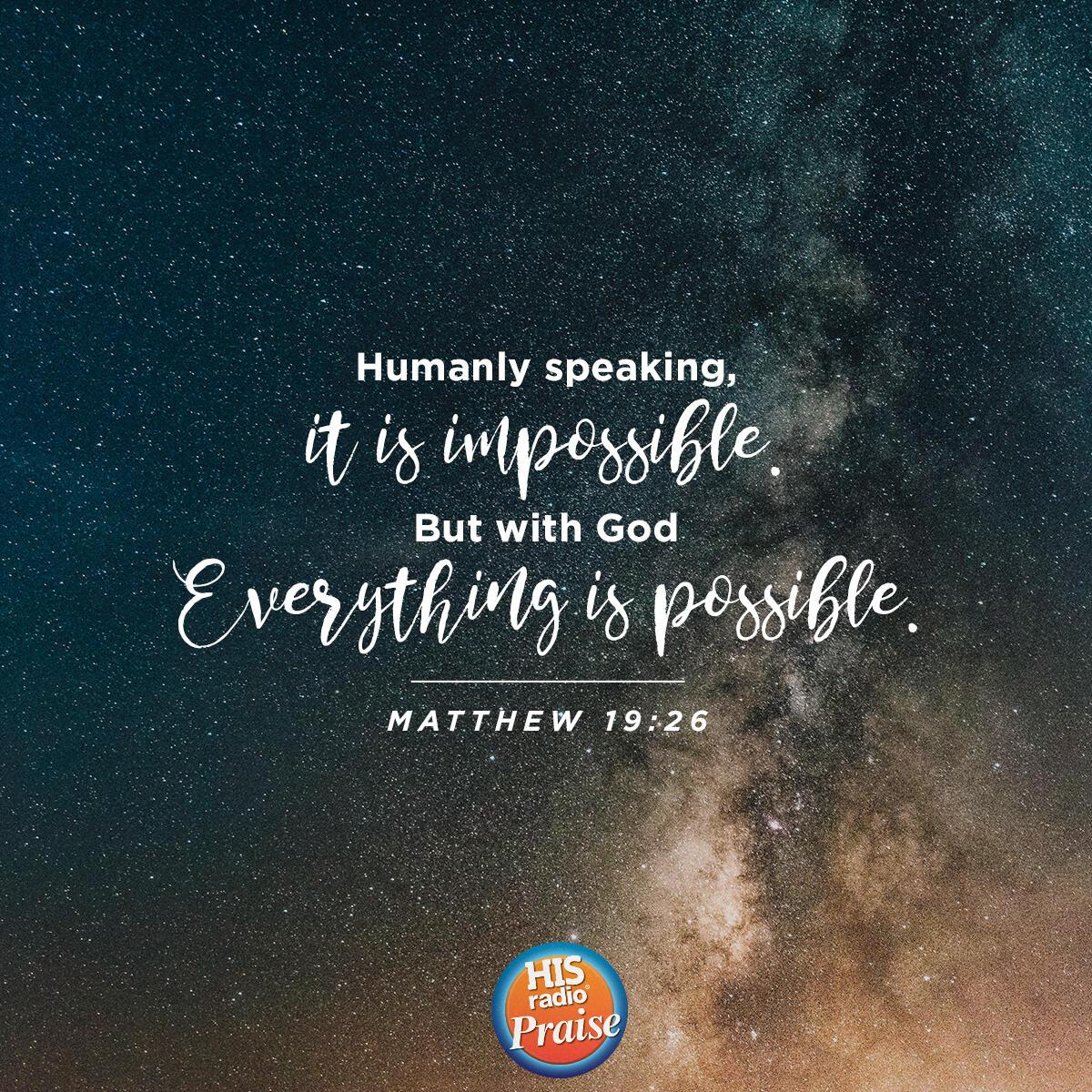 Matthew 19:26 - Verse of the Day