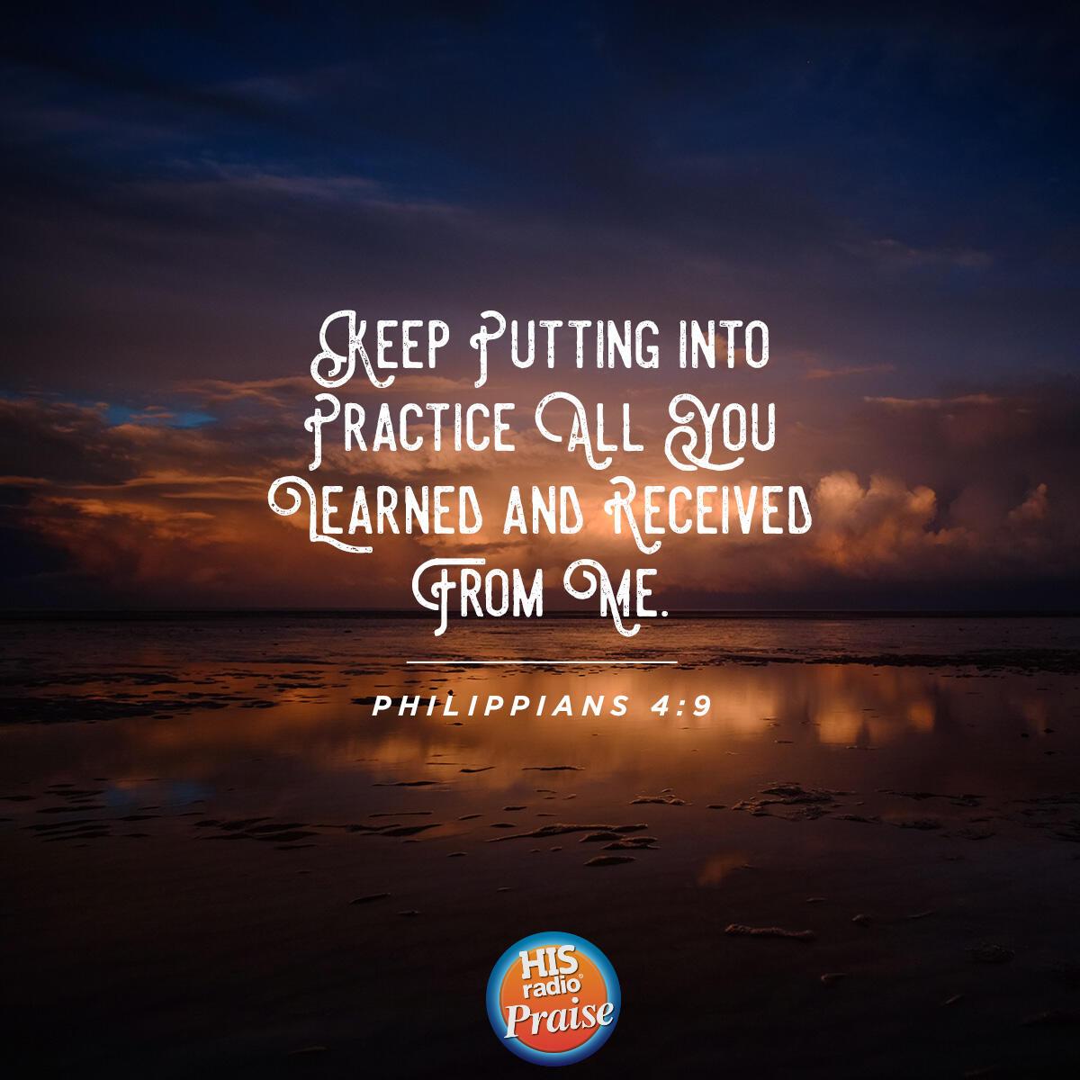 Philippians 4:9 - Verse of the Day