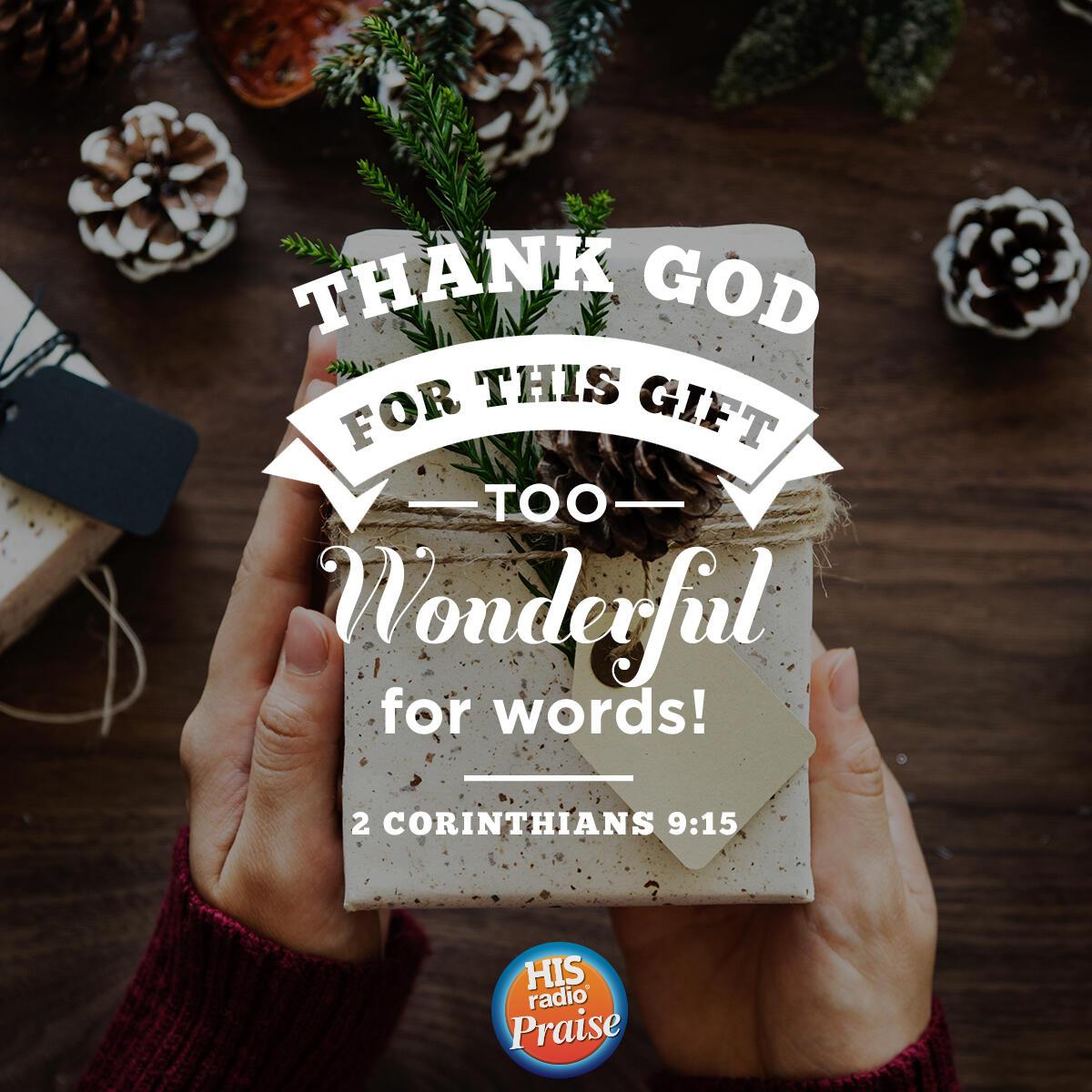 2 Corinthians 9:15 - Verse of the Day