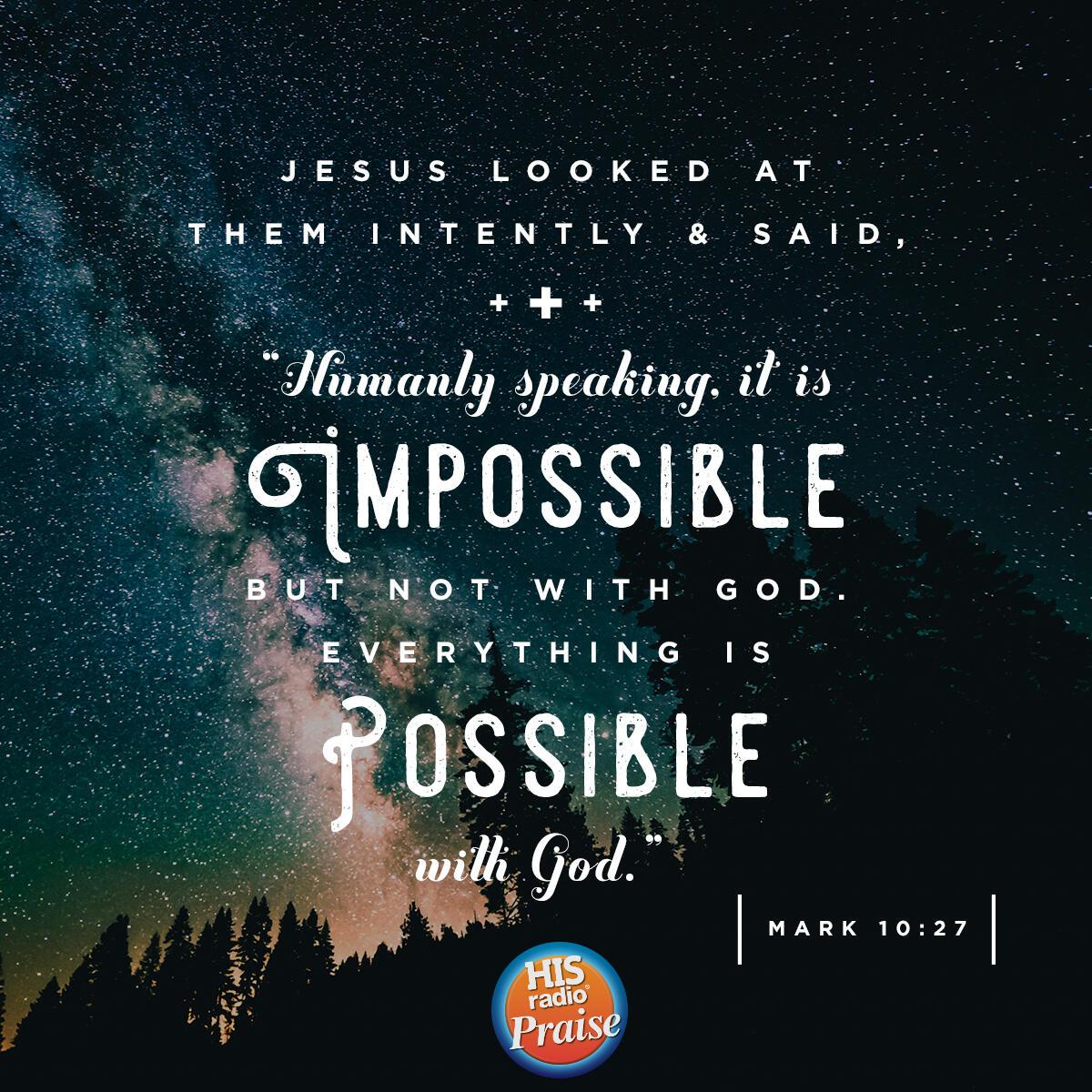 Mark 10:27 - Verse of the Day