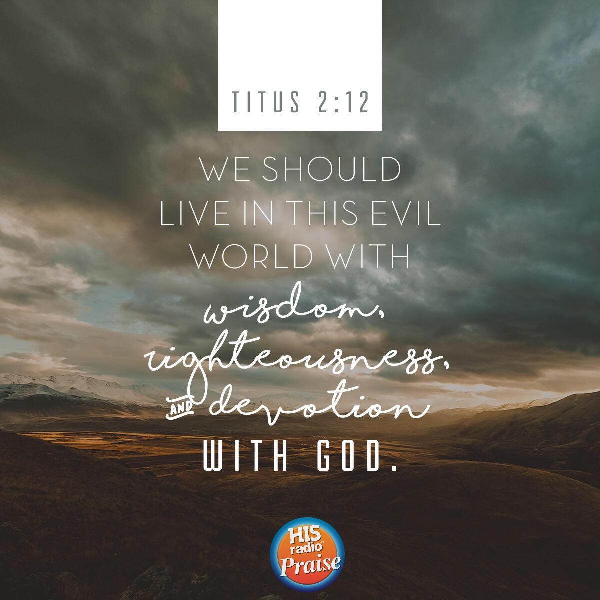 Titus 2:12 - Verse of the Day