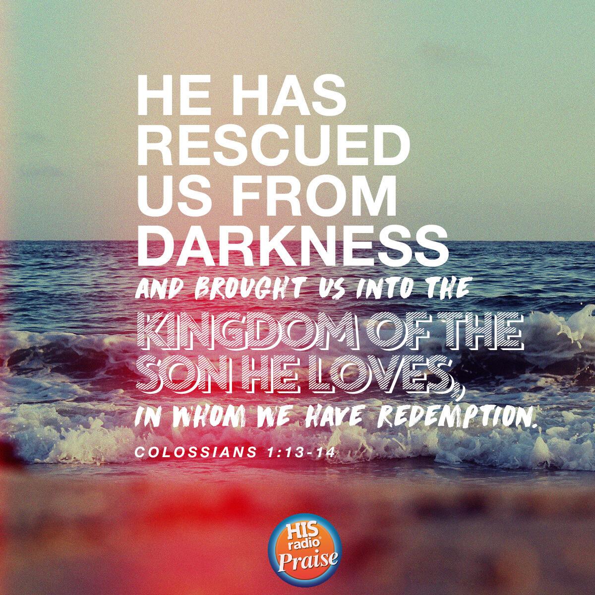 Colossians 1:13-14 - Verse of the Day