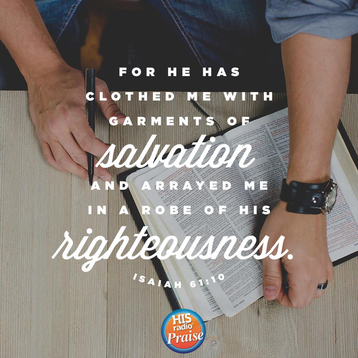 Isaiah 61:10 - Verse of the Day