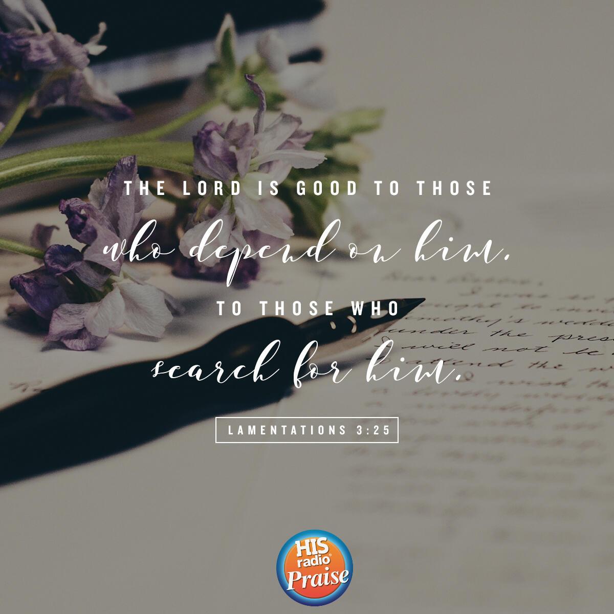 Lamentations 3:25 - Verse of the Day