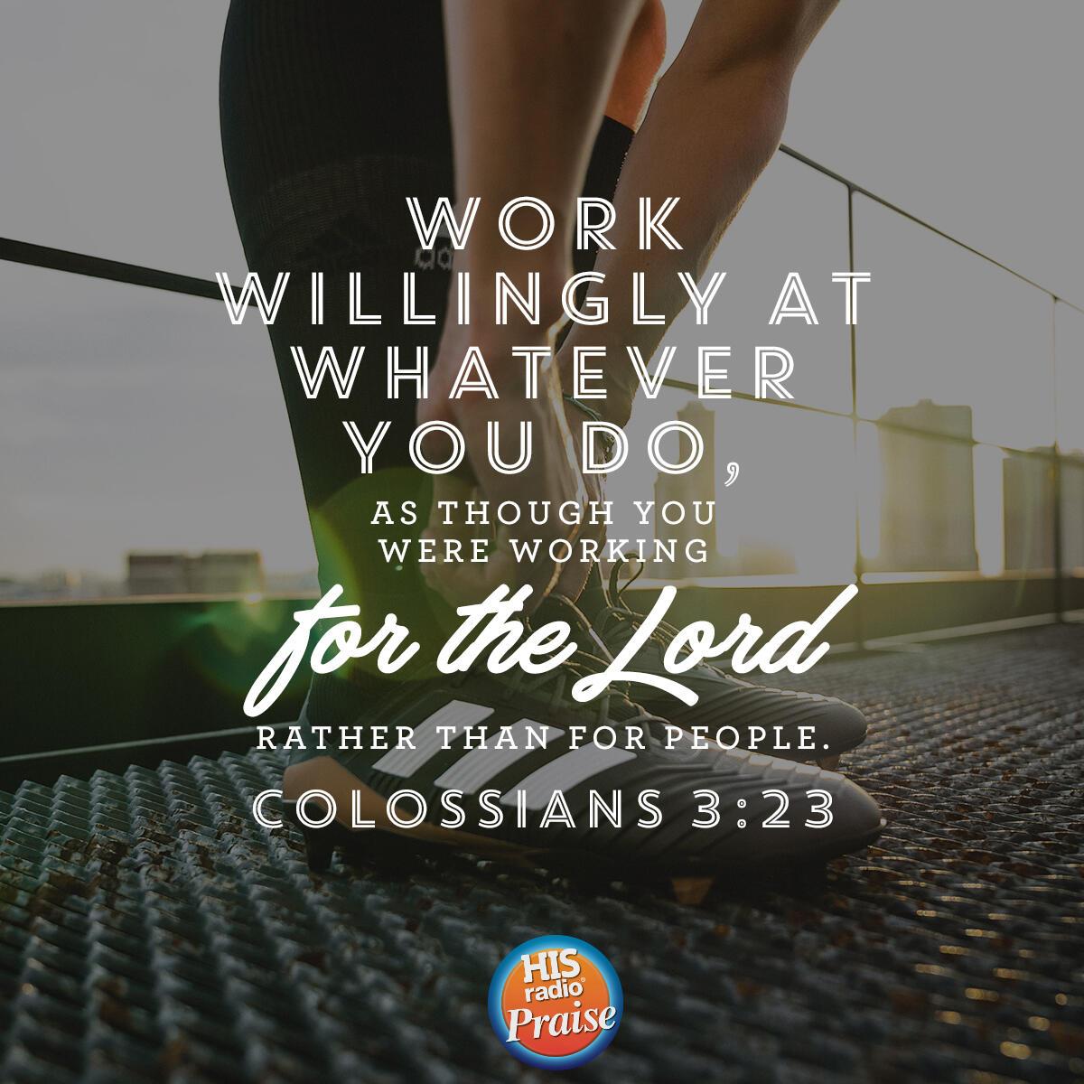 Colossians 3:23 - Verse of the Day