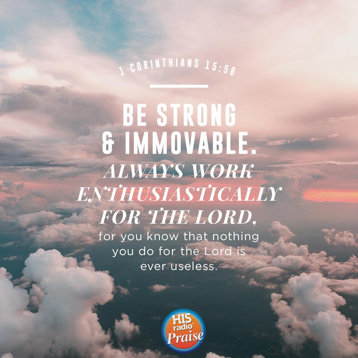 1 Corinthians 15:58 - Verse of the Day