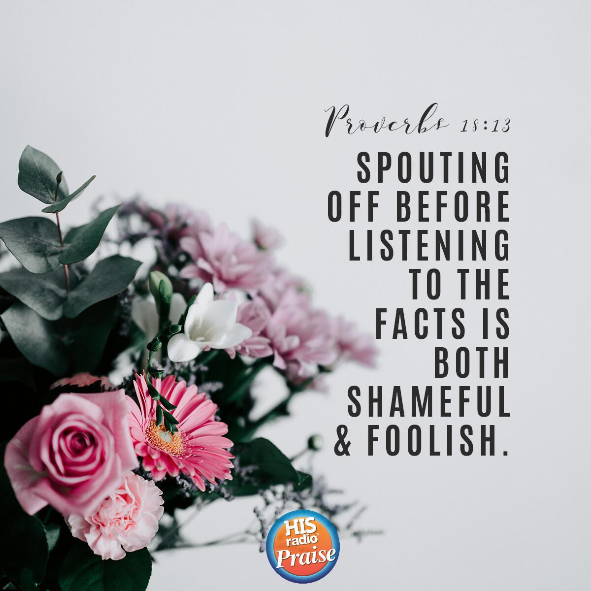 Proverbs 18:13 - Verse of the Day