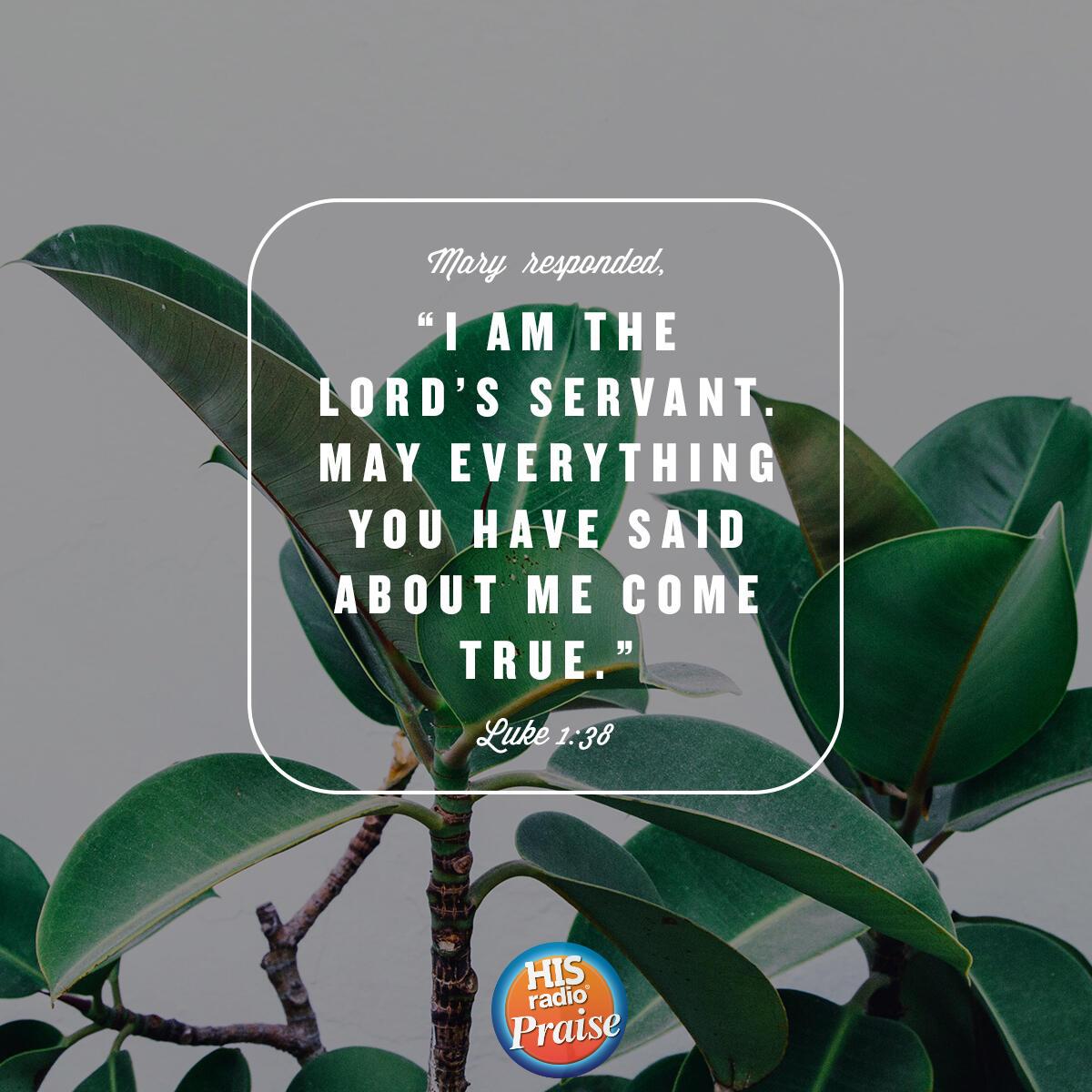 Luke 1:38 - Verse of the Day