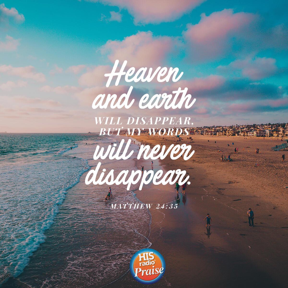 Matthew 24:35 - Verse of the Day