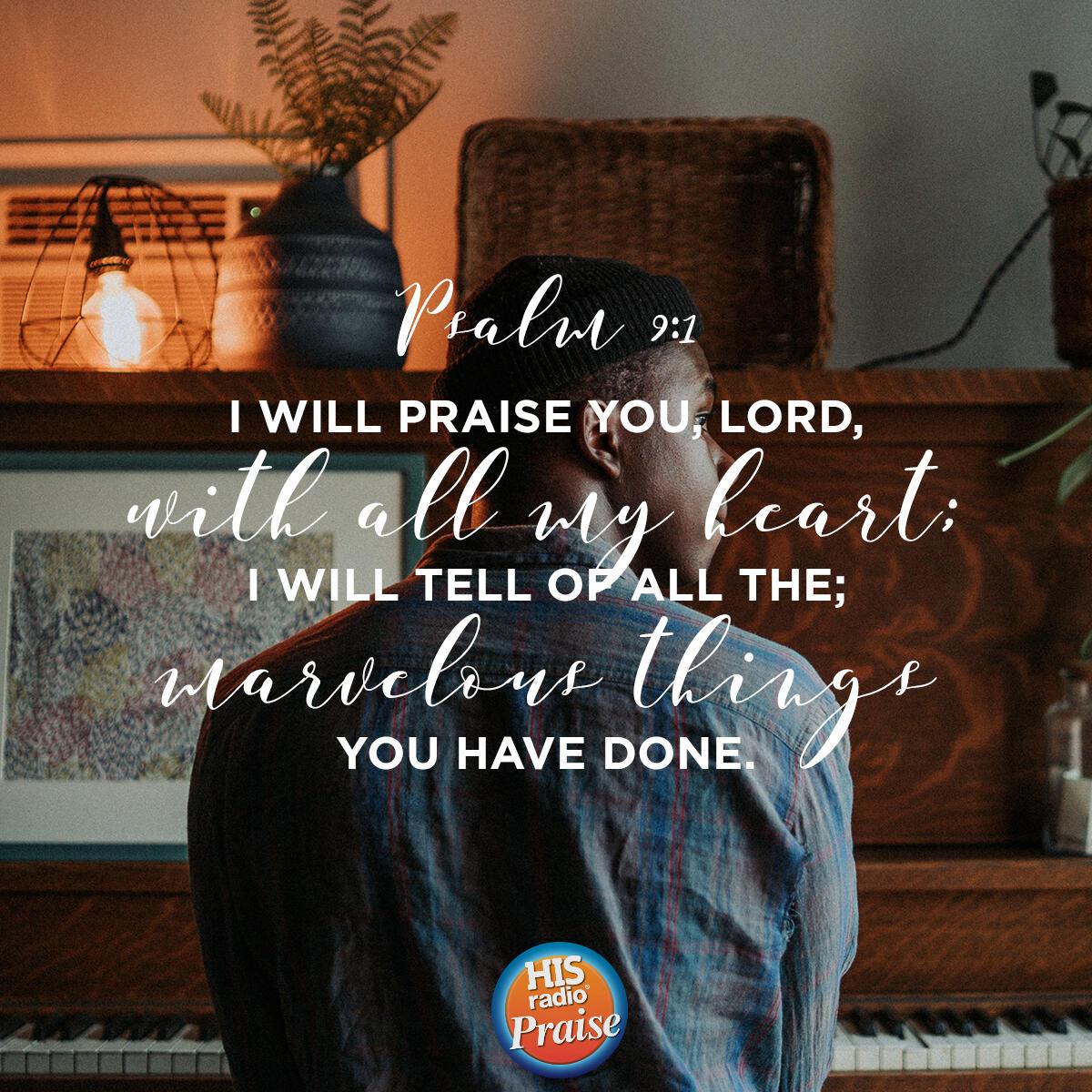 Psalm 9:1 - Verse of the Day