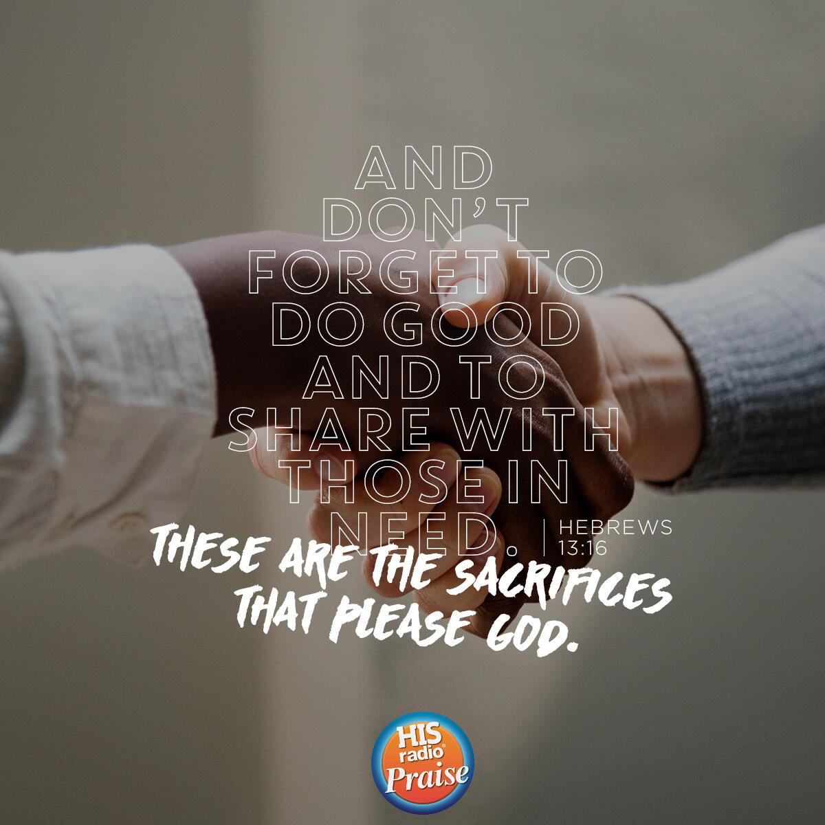 Hebrews 13:16 - Verse of the Day