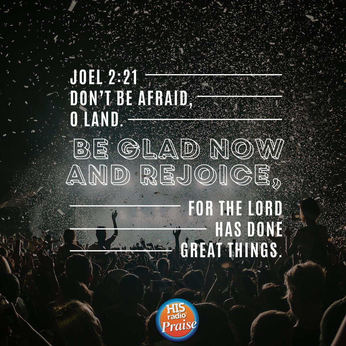 Joel 2:21 - Verse of the Day