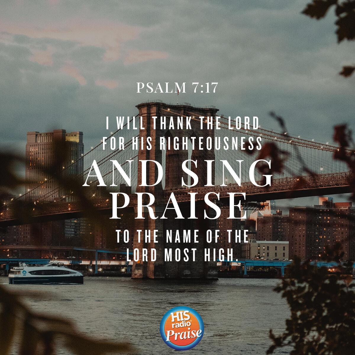 Psalm 7:17 - Verse of the Day