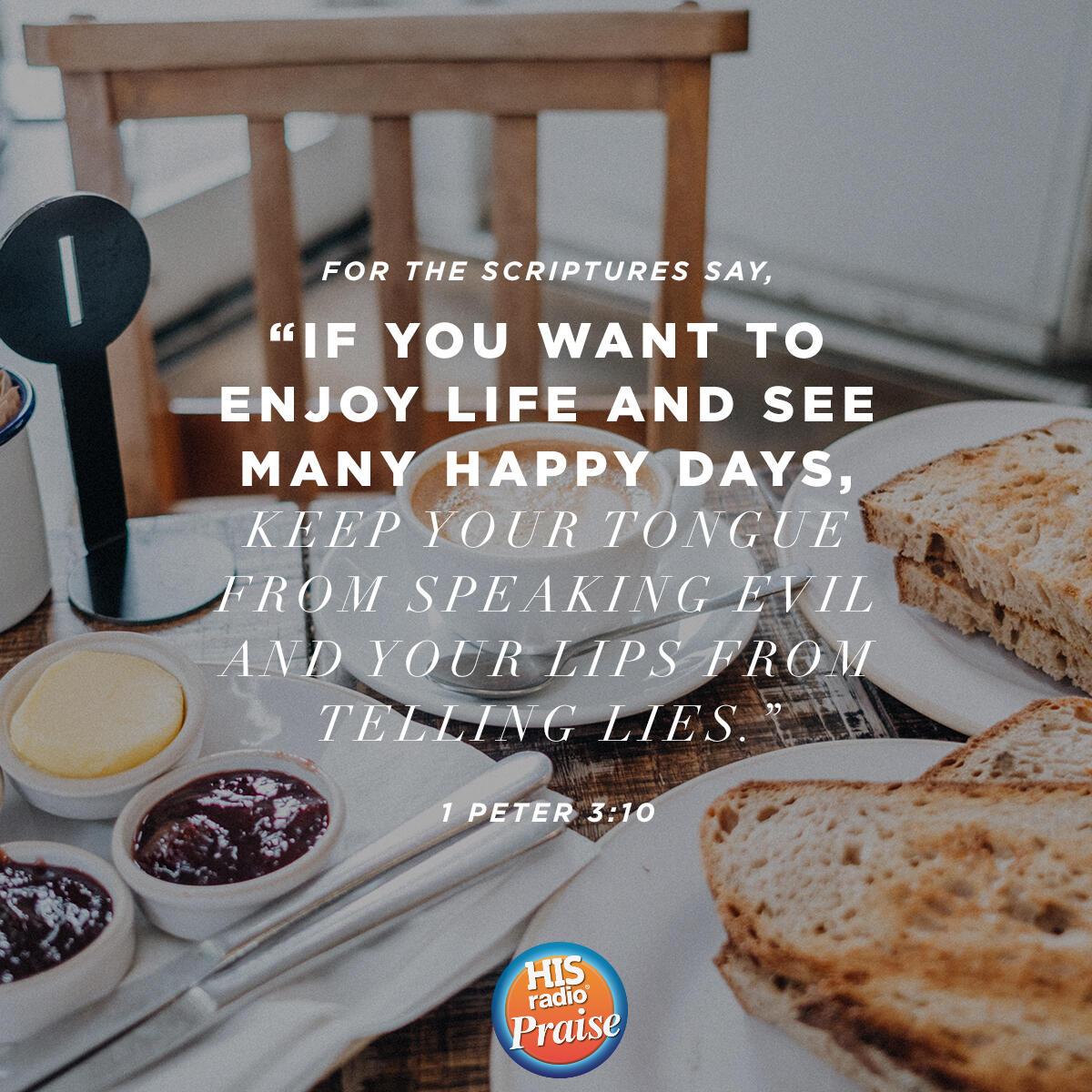 1 Peter 3:10 - Verse of the Day