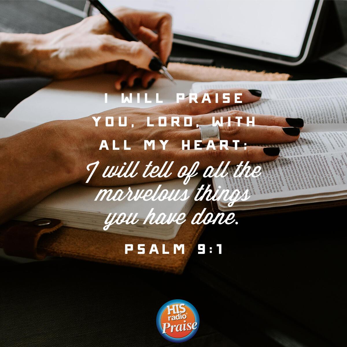 Psalm 9:1 - Verse of the Day