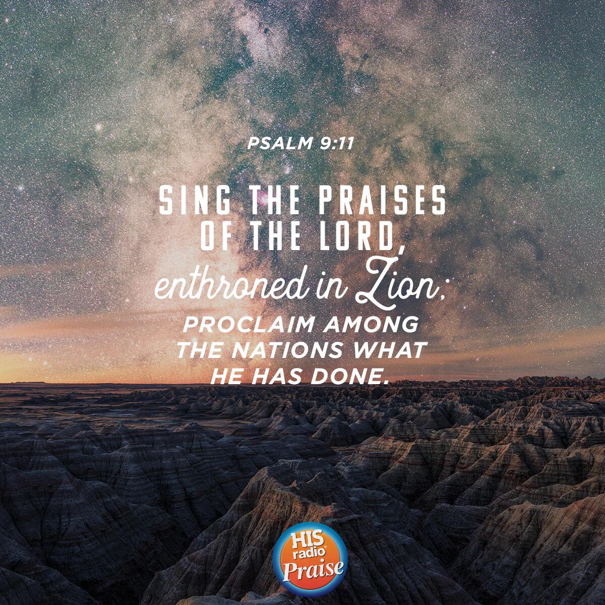 Psalm 9:11 - Verse of the Day