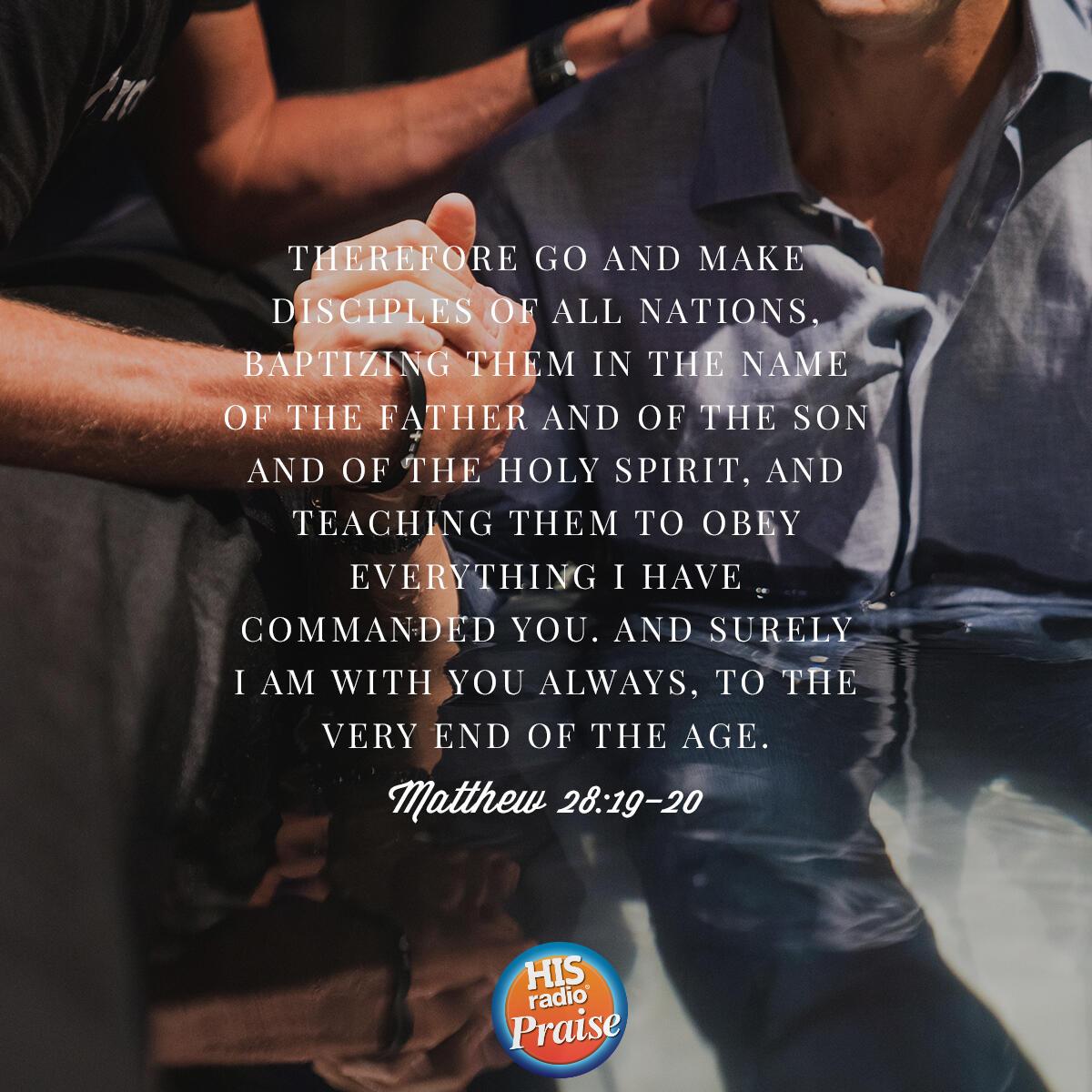 Matthew 28:19-20 - Verse of the Day